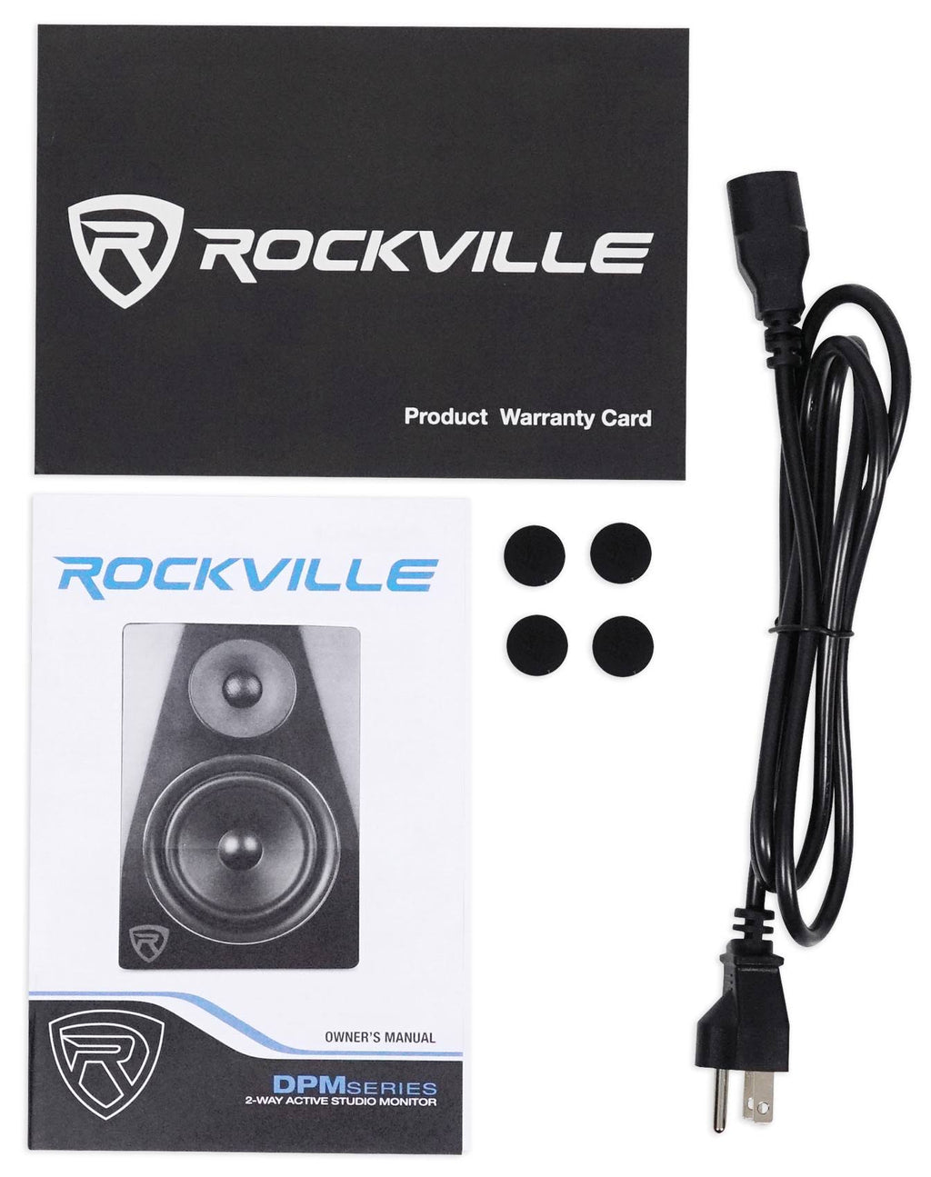 300W Dual Active Studio Monitors with Stands Headphones Mic L7725