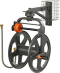 Wall Mounted Metal Hose Reel with Detachable Basket E560384