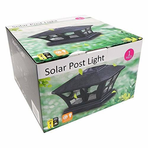 Black 4 Pack Solar LED Post Cap Light I98988