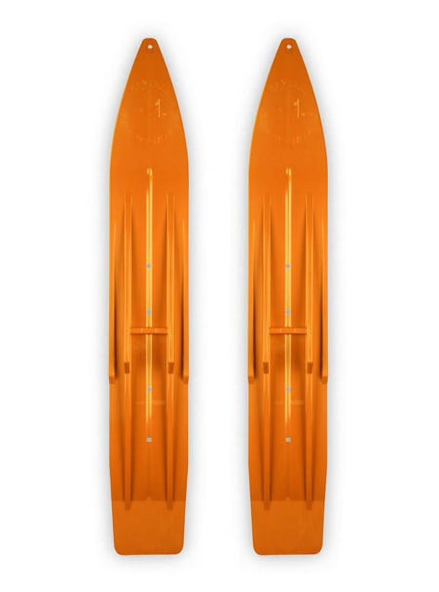 Pair of Orange Snowmobile Skis W2942