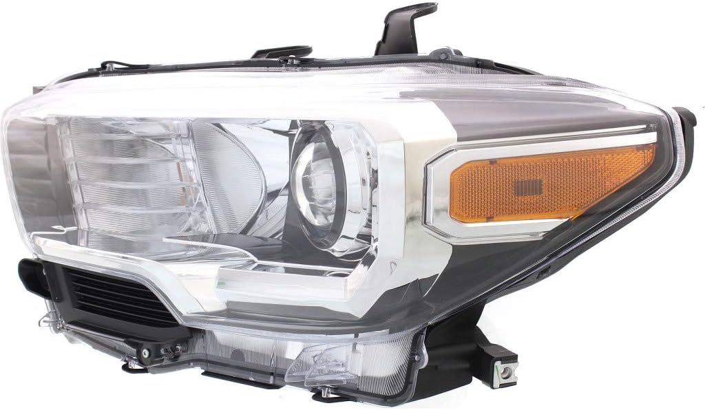 Headlight Assembly Halogen DRL Black Trim Driver Side M769