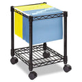 Black Steel Wire Mobile File Cart X841