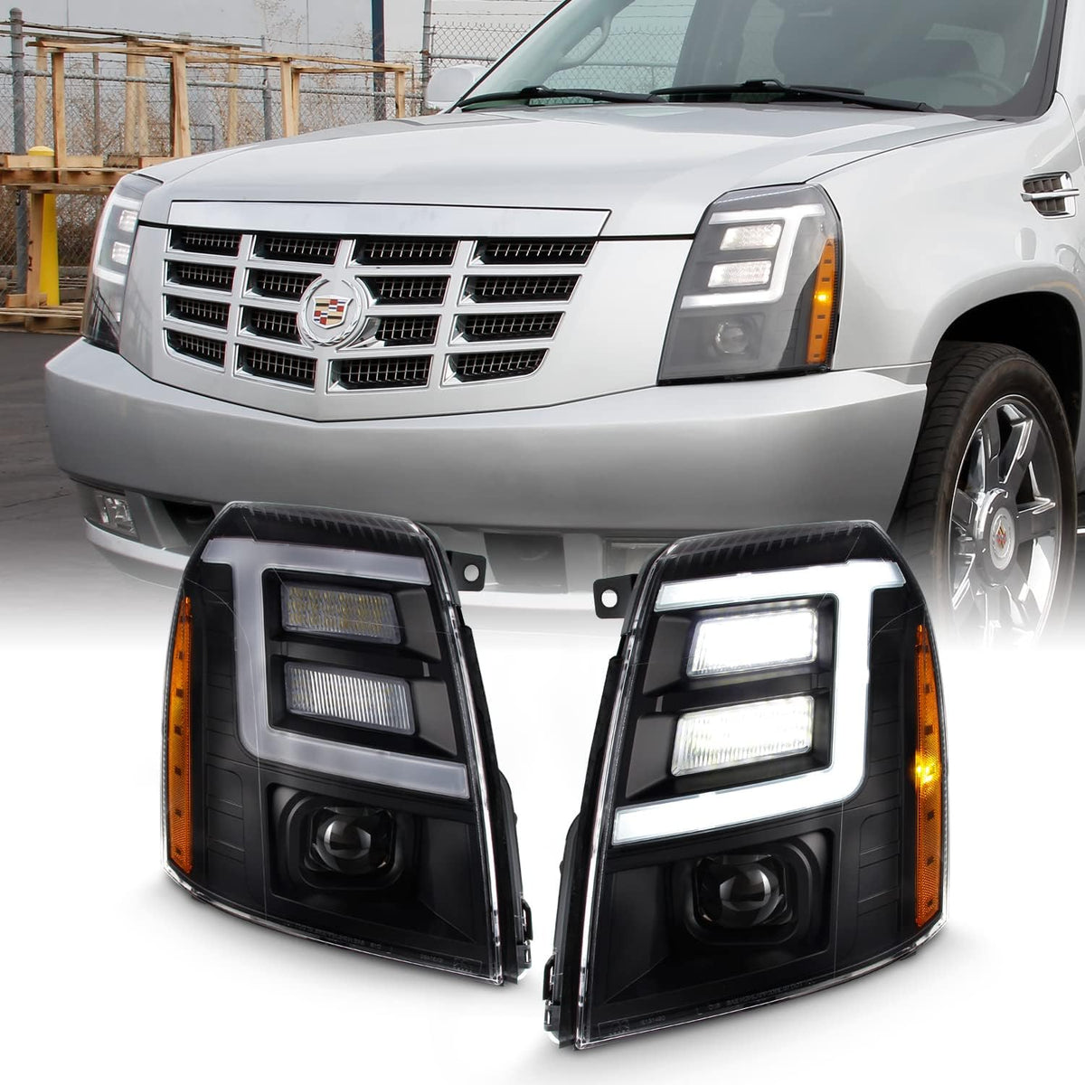 Chrome Housing LED Projector Headlight E260686
