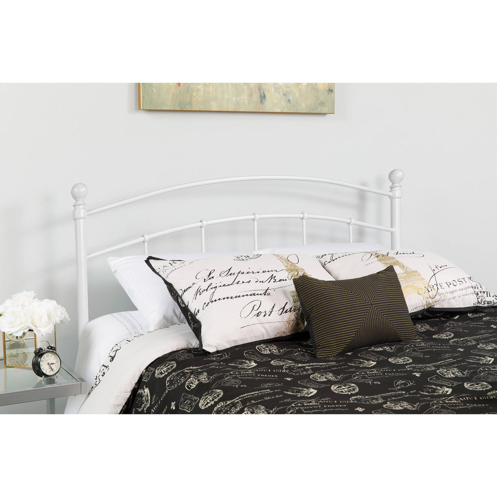 Queen Size White Open Vertical Headboard Z3854