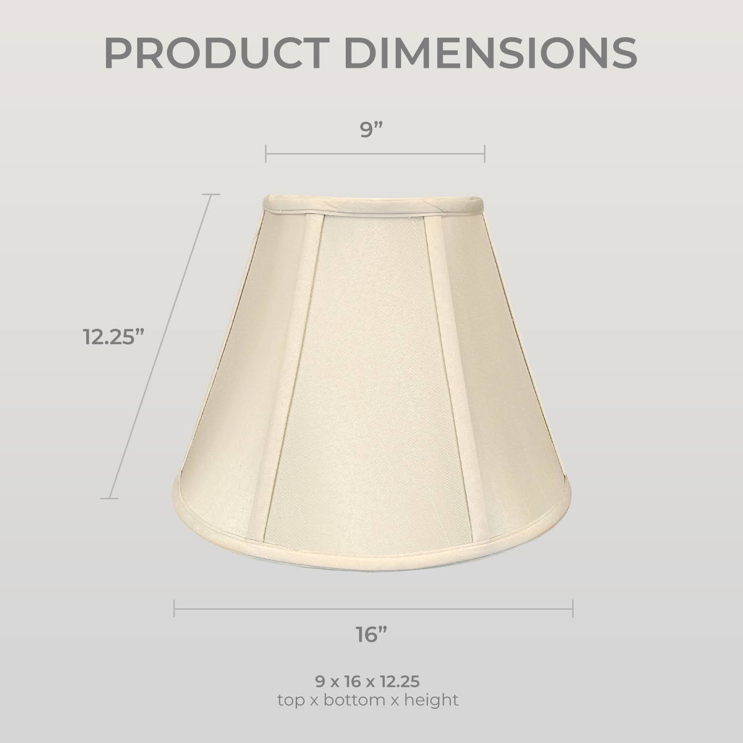 Beige 9x16x12.25 Set of 2 Lamp Shade E833755