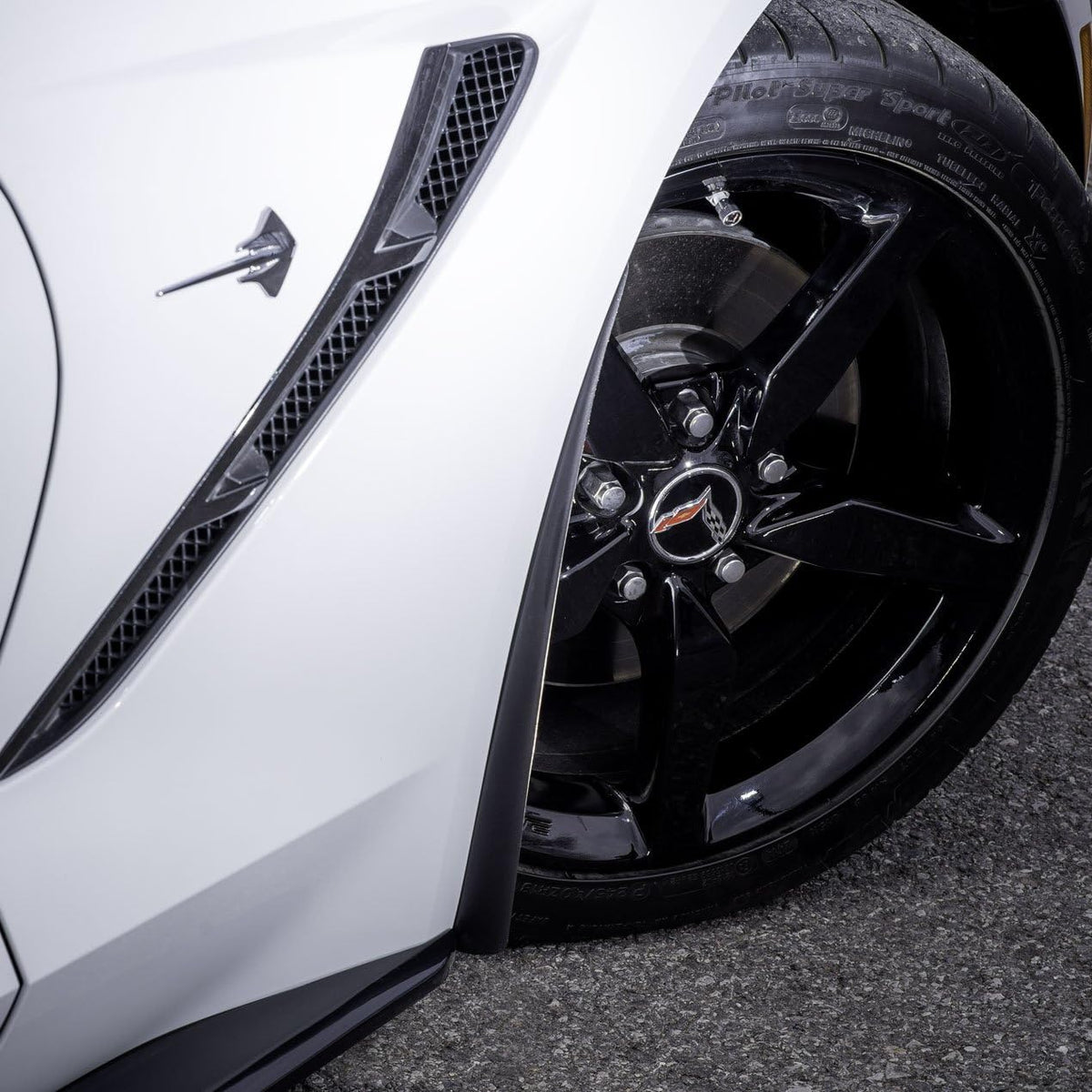Composite Front Wheel Mud Flaps Splash Guards for C7 Corvette Stingray / Z06 / Grand Sport A869