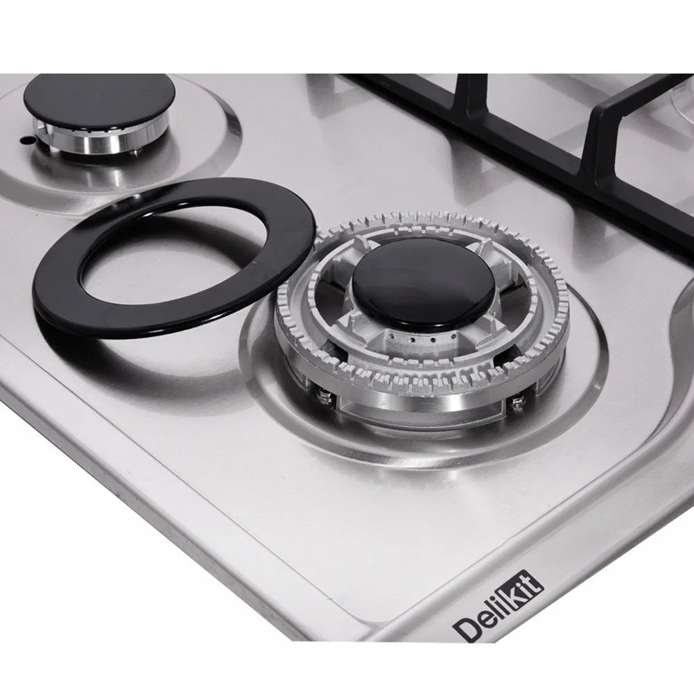 34 Inch Gas Cooktop 5 Burners Stainless Steel Drop-In Gas Stovetop G7559