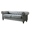 Black Velvet Chesterfield Design Sofa G31436