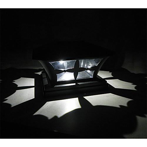 Black 4 Pack Solar LED Post Cap Light I98988