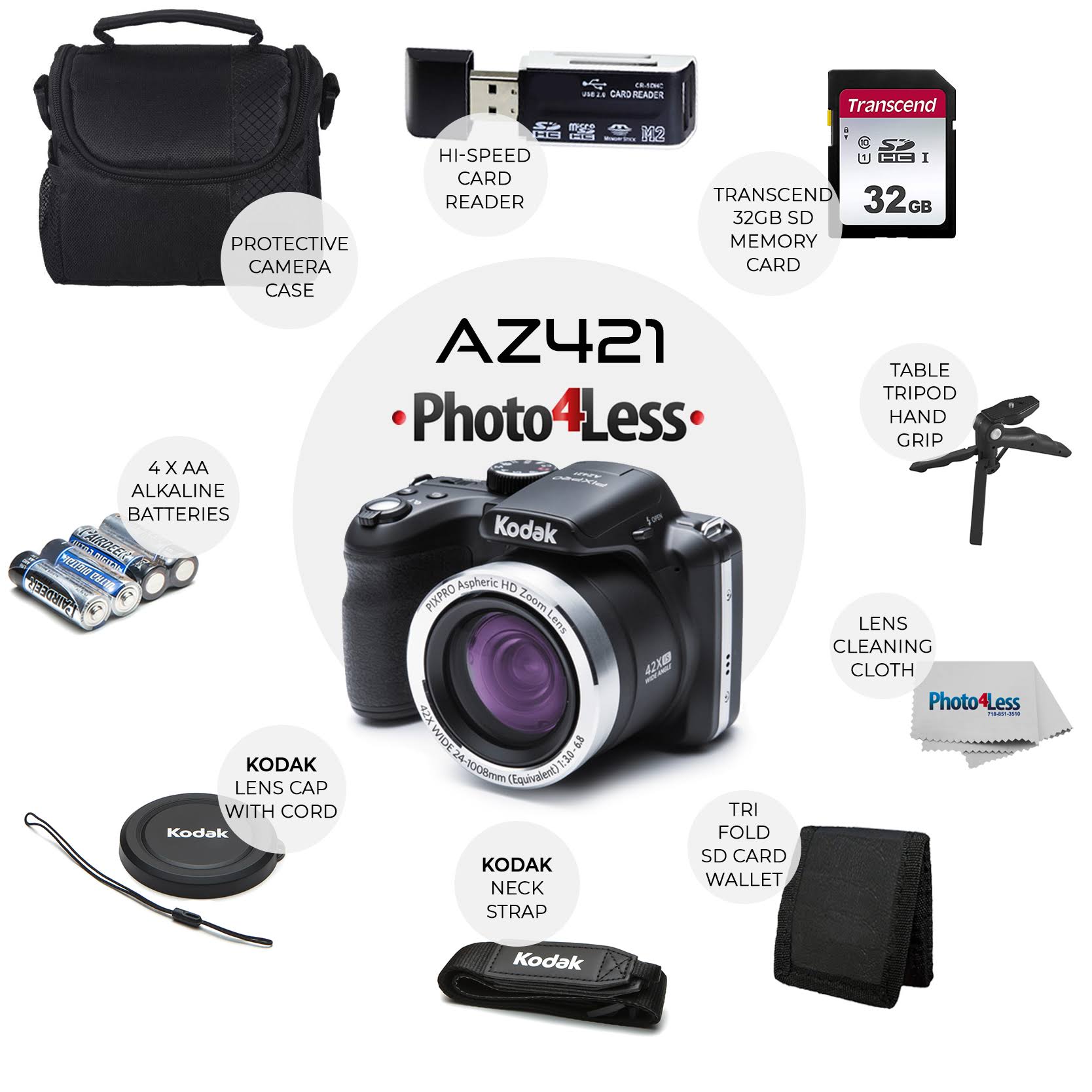 16mp Digital Camera Black with 32GB SD Card T449