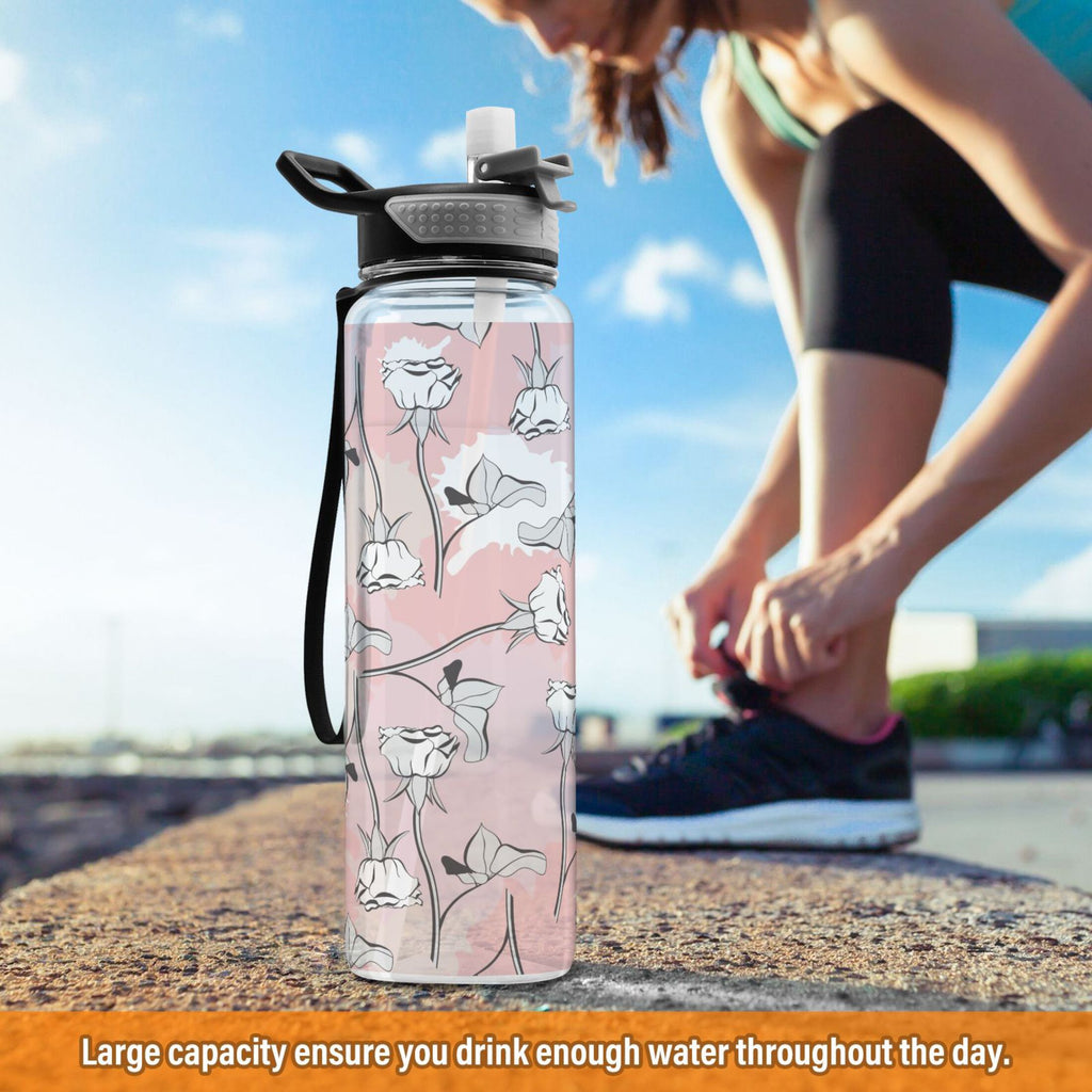 32oz Leakproof Tritan Sports Water Bottle with Straw T81121