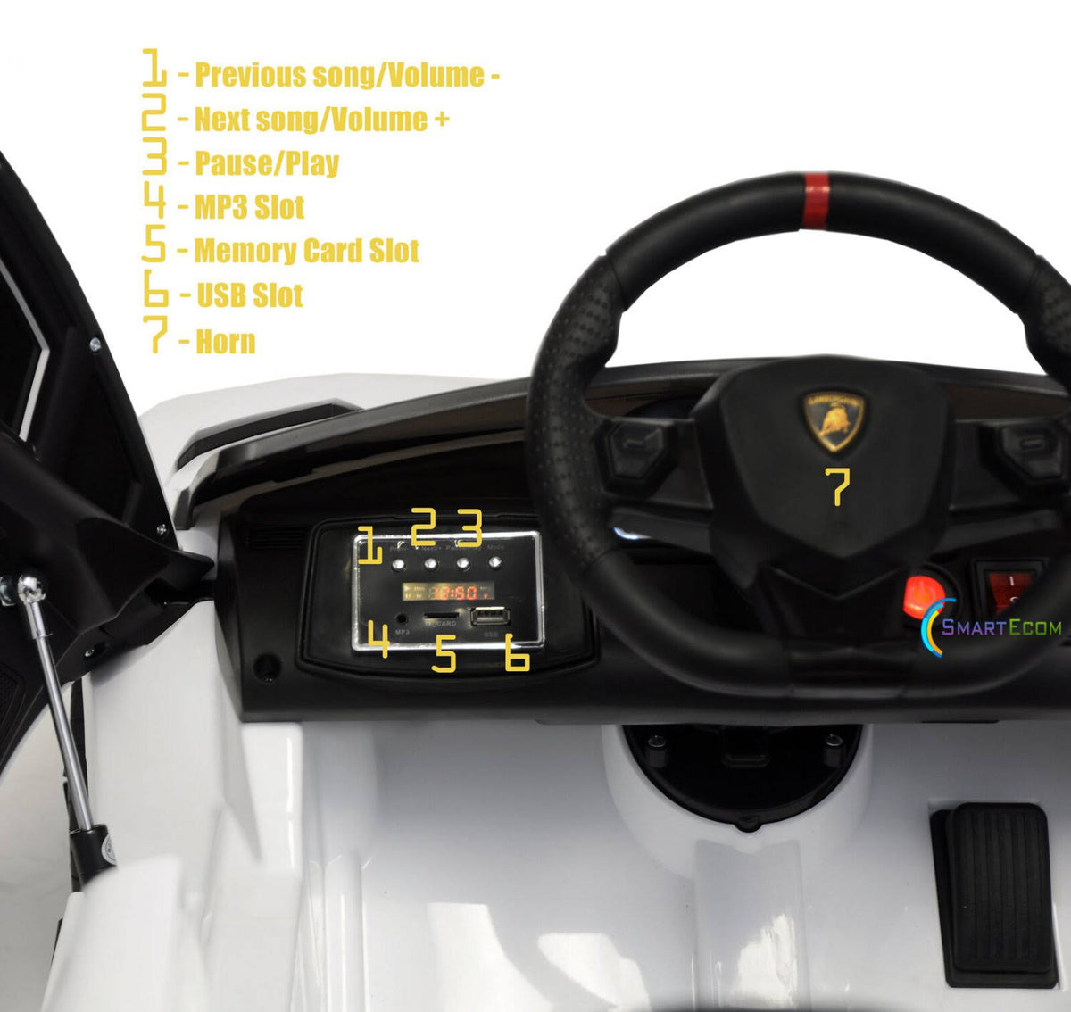 12V Ride on Toy Car with Remote Control X34882