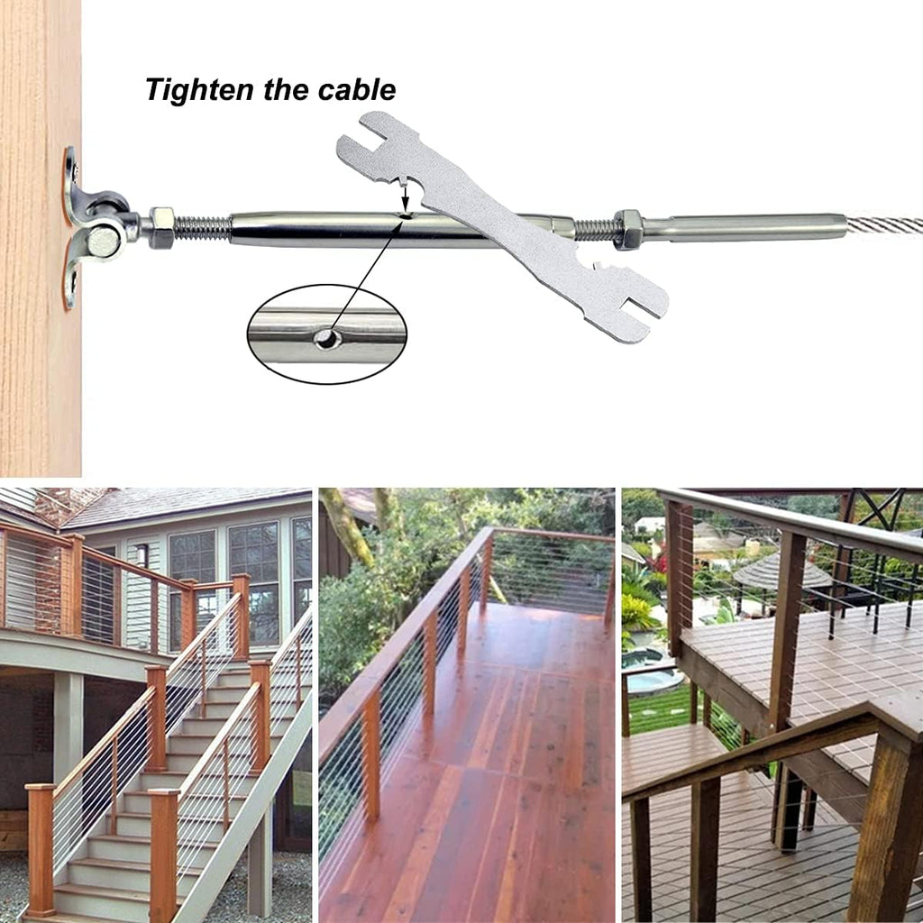 10 Pairs Stainless Steel Cable Railing Hardware Kit P9397