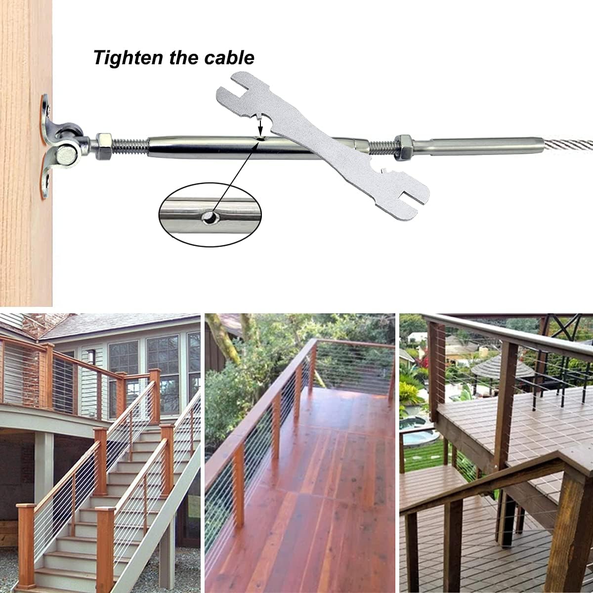 10 Pairs Stainless Steel Cable Railing Hardware Kit P9397