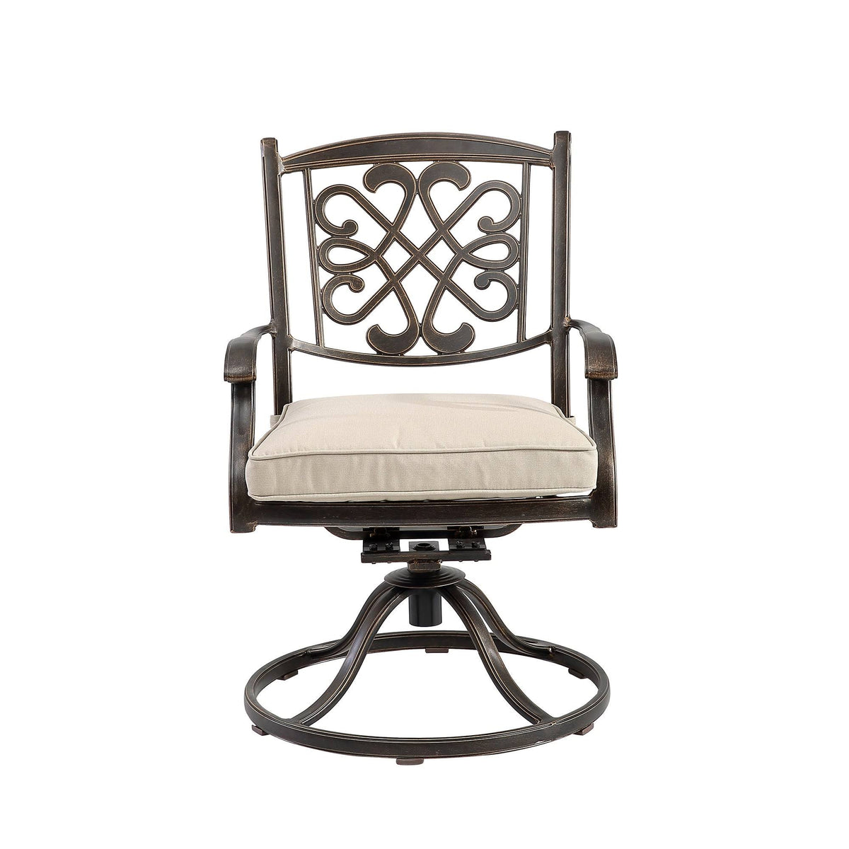 Beige 2 Piece Patio Bistro Chairs Set K416