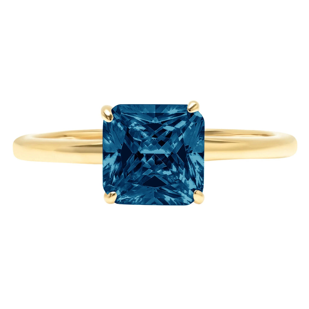 18K Yellow Gold Solitaire Ring D7103