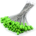 Green Steel Security Cable Wire Seals Numbered Anti-Tamper Tags Pack of 100 T33794