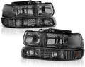 Metallic Chrome Housing Smoke Lens Headlights D75415