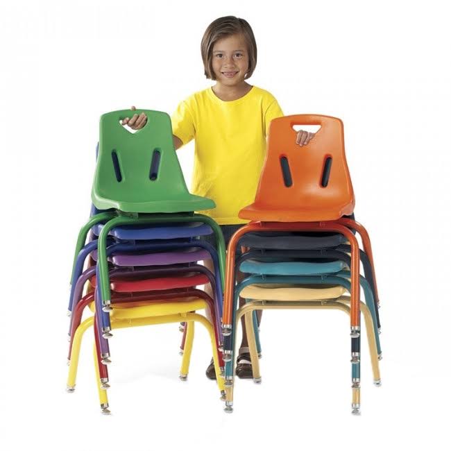 16x22 Stacking Chairs with Chrome-Plated Legs - Set of 6 H59713