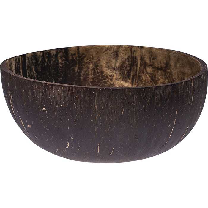 Polished Coconut Shell Bowl W46776