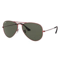 Red Metal Frame Aviator Sunglasses with Green Classic G-15 Lenses 55mm R828831
