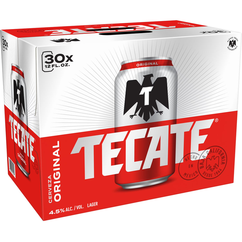 Tecate Original Mexican Lager Beer, 30 Pack, 12 fl oz Cans B6390