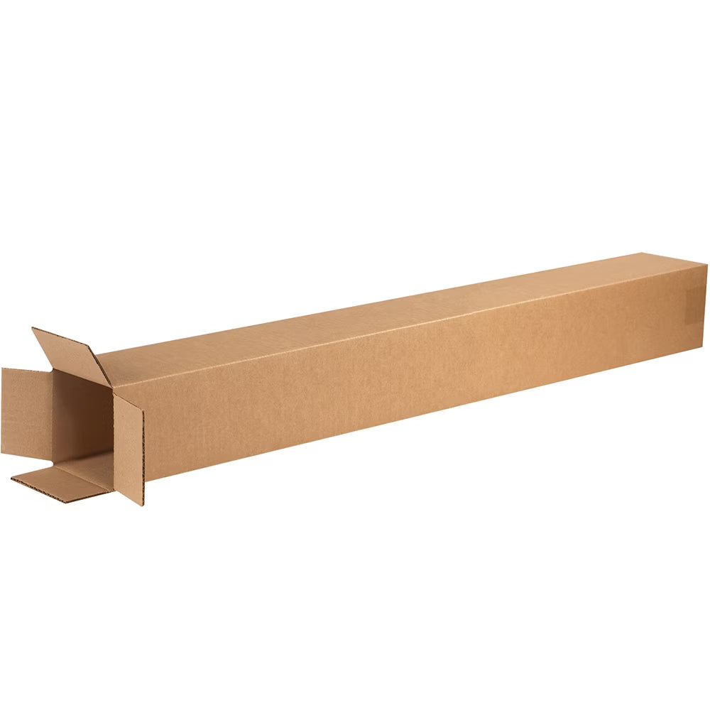 Tall Corrugated Boxes 4x4x40 Kraft 25 Bundle H2517