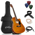 Brown Cutaway Acoustic-Electric Guitar Package H942