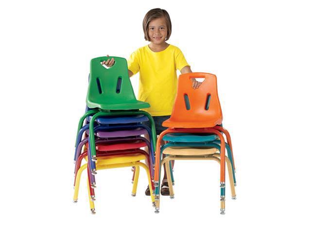 16x22 Stacking Chairs with Chrome-Plated Legs - Set of 6 H59713