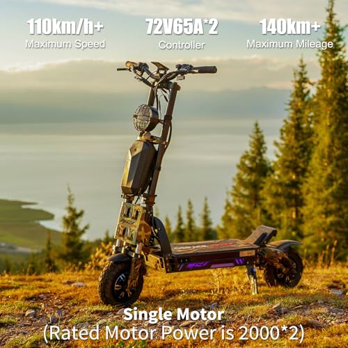 72V 45AH Battery 2000w Dual Motors Electric Scooter Y714