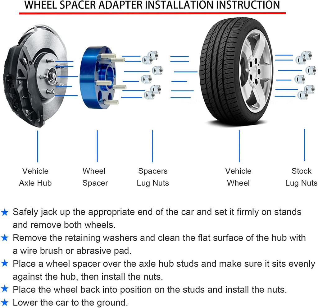 8x6.5 to 8x170 Forged Wheel Adapters 4pcs 2 inch K974