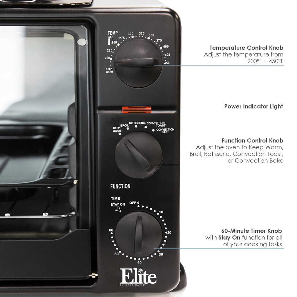 8 Cu Ft. Toaster Oven with Rotisserie and Grill/Griddle Top M675820