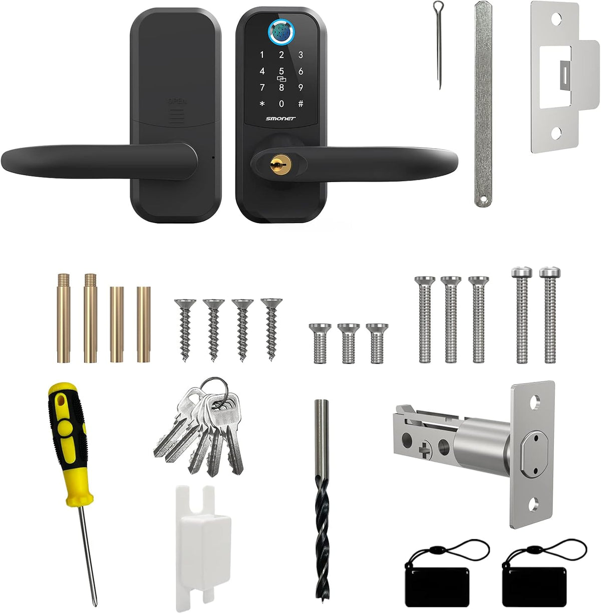 Smart Lock Fingerprint Door Lock with Reversible Handle Keyless Entry Deadbolt Lock Z971