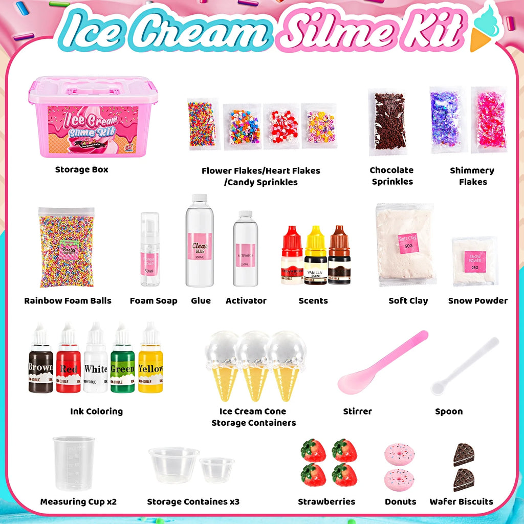 DIY Ice Cream Slime Kit Toys I6159