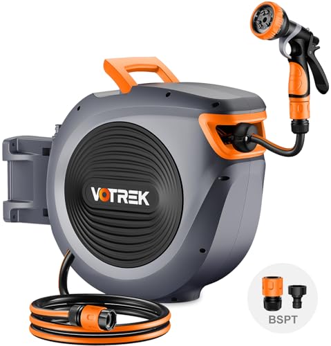 Retractable Garden Hose Reel 1/2 inch ×100 FT Heavy Duty Y5322