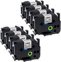 Compatible Label Tape Replacement for Brother Ptouch, 24mm Black on White, 8-Pack T4998