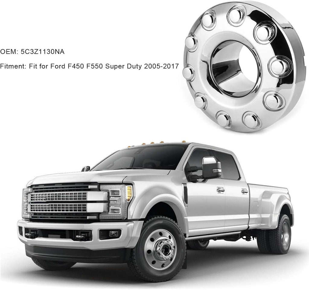 Front Wheel Hub Cap 10 Lugs Aluminum Pack of 2 G7533