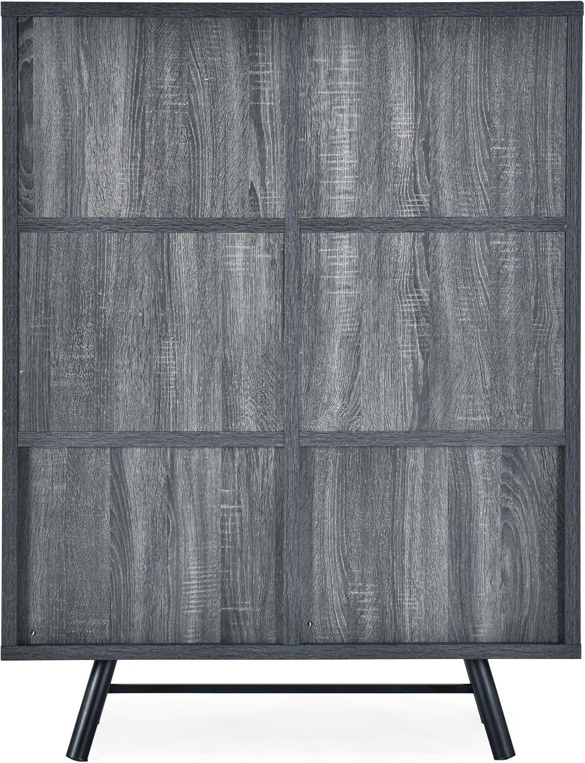 6 Shelf Multi-Functional Cabinet, Sonoma Oak + Black F398941