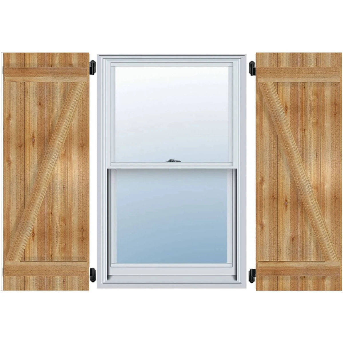 Rough Sawn Western Red Cedar Board-n-Batten Shutters P1769