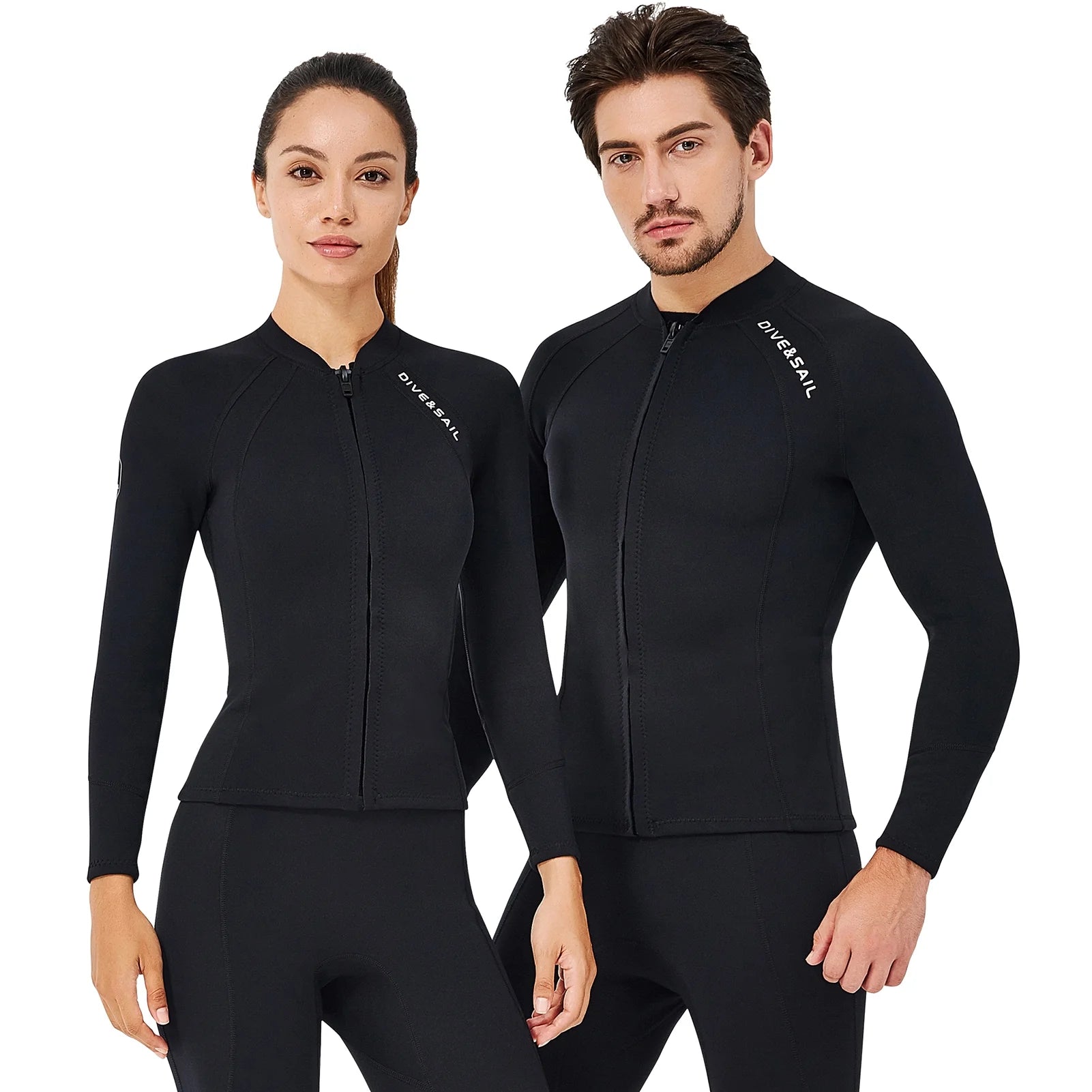 2mm Neoprene Front Zipper Wetsuits Jacket Long Sleeves V769