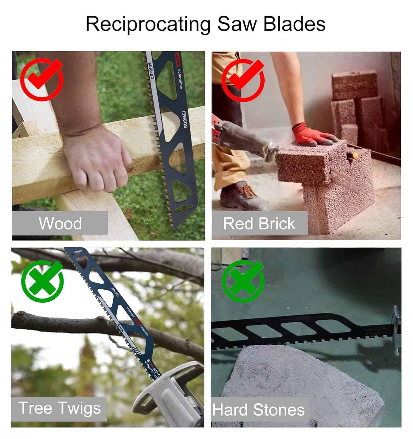 12-305mm Reciprocating Saw Blades for Cutting Masonry X52720