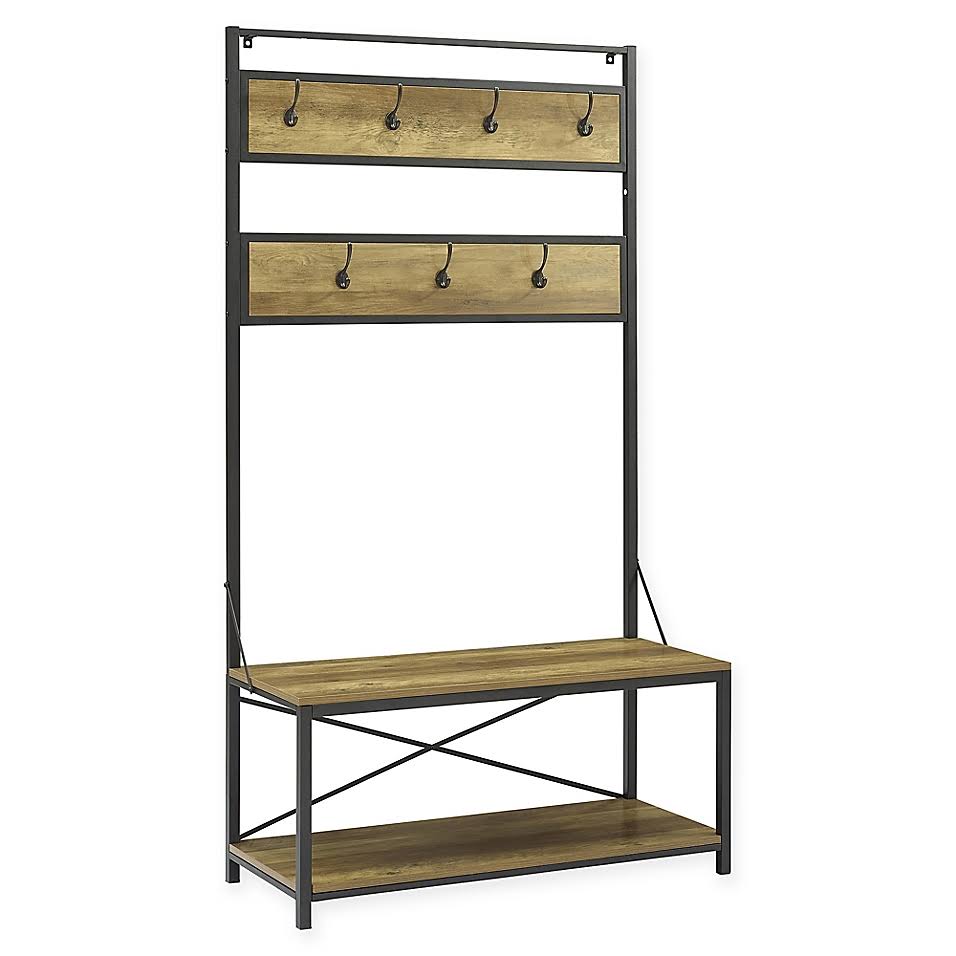 Rustic Oak Hall Tree Z447951