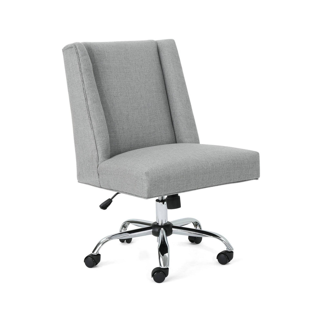 Gray and Chrome Office Chair Q247518