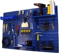 4 ft. Metal Pegboard Standard Tool Storage Kit with Blue Toolboard and Blue Accessories E9179