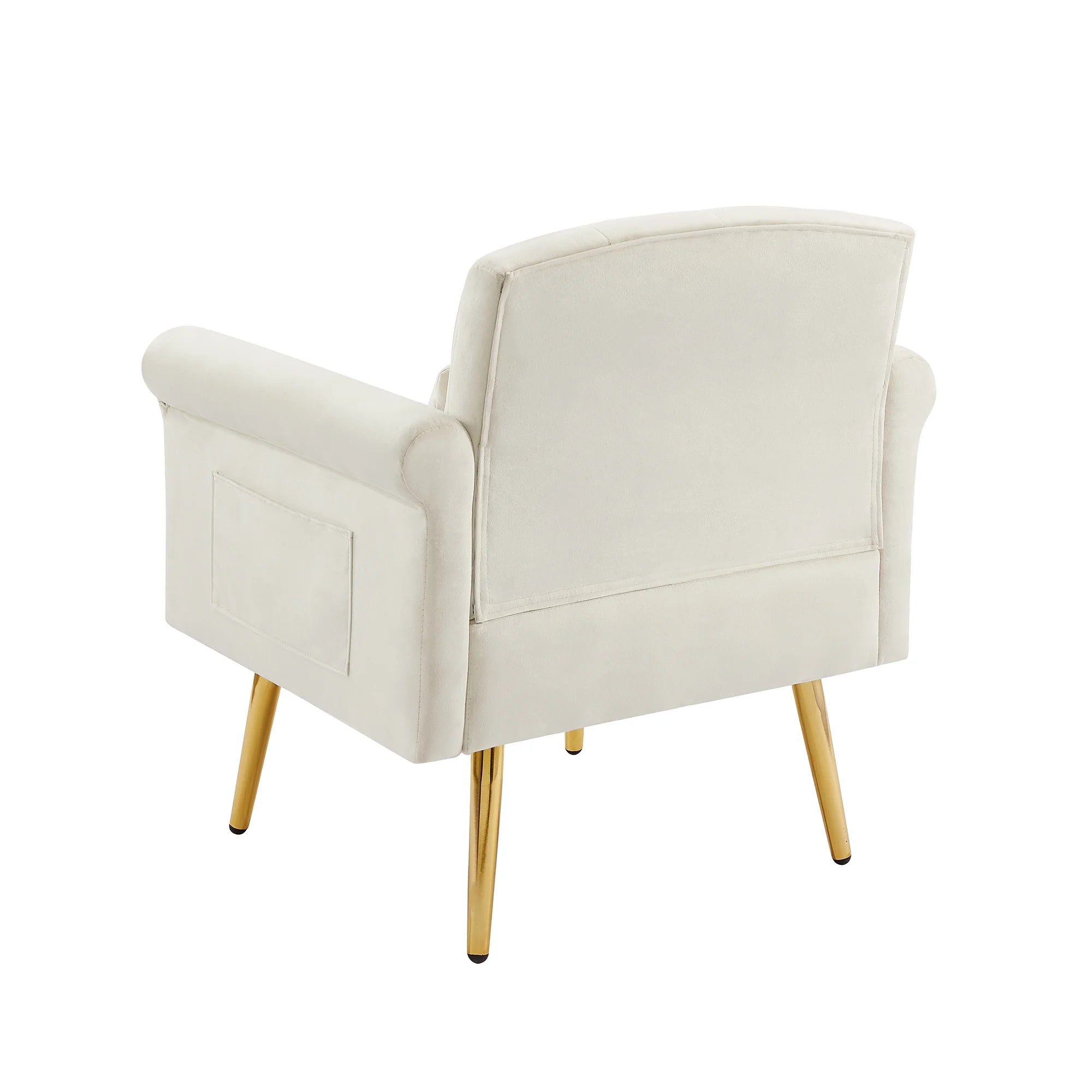 Velvet Armchair with Metal Legs K365
