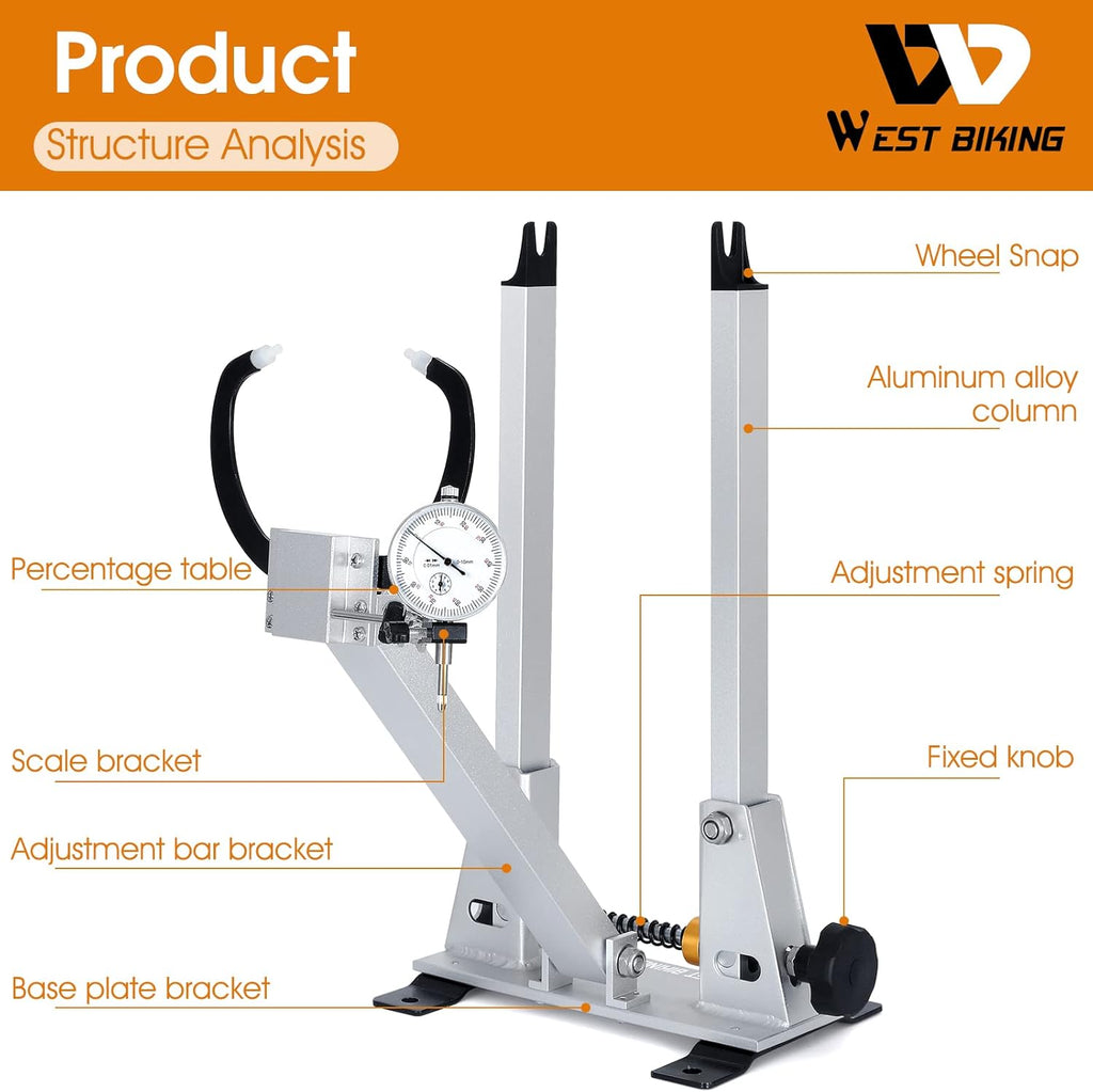 Wheel Truing Stand with Spoke Wrench for 16-29” 700C Bike Wheel Z2621