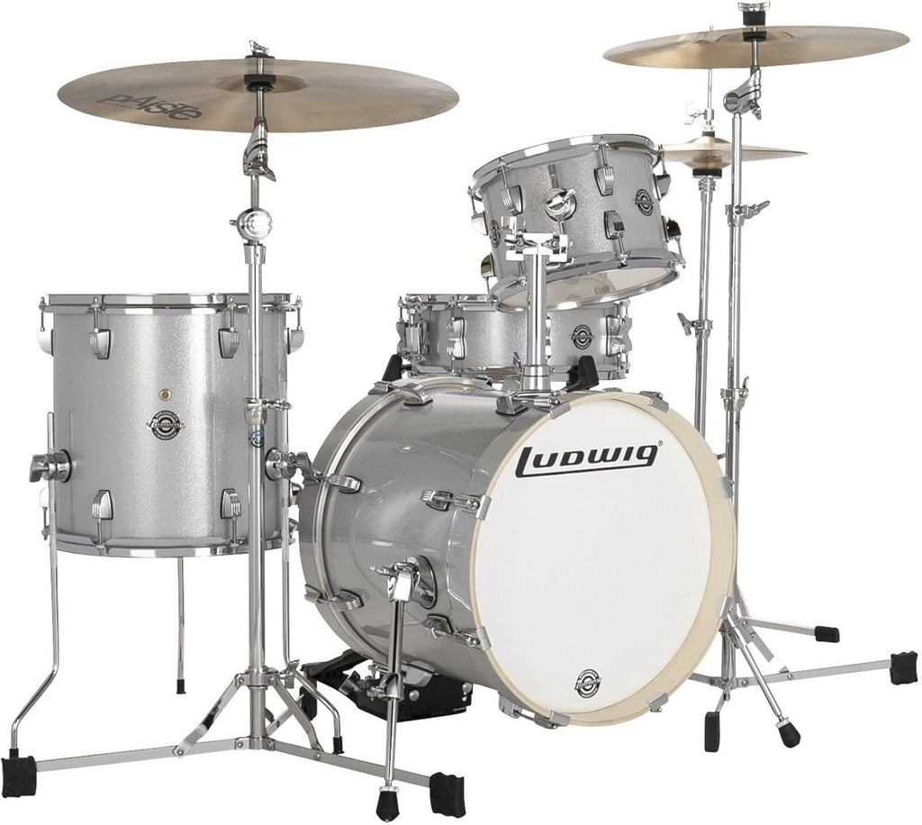 4-Piece Drum Set Shell Pack, Silver Sparkle E7644
