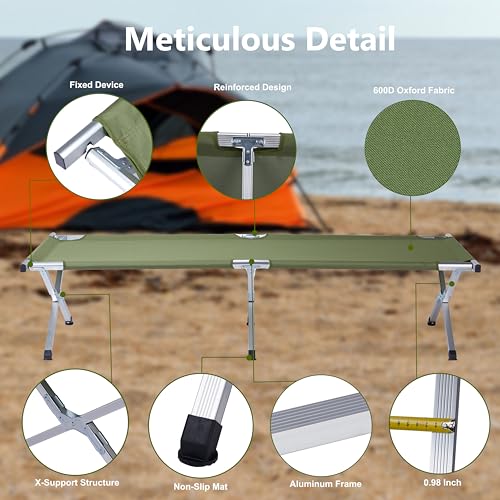 Folding Camping Cot with Carry Bag L123844