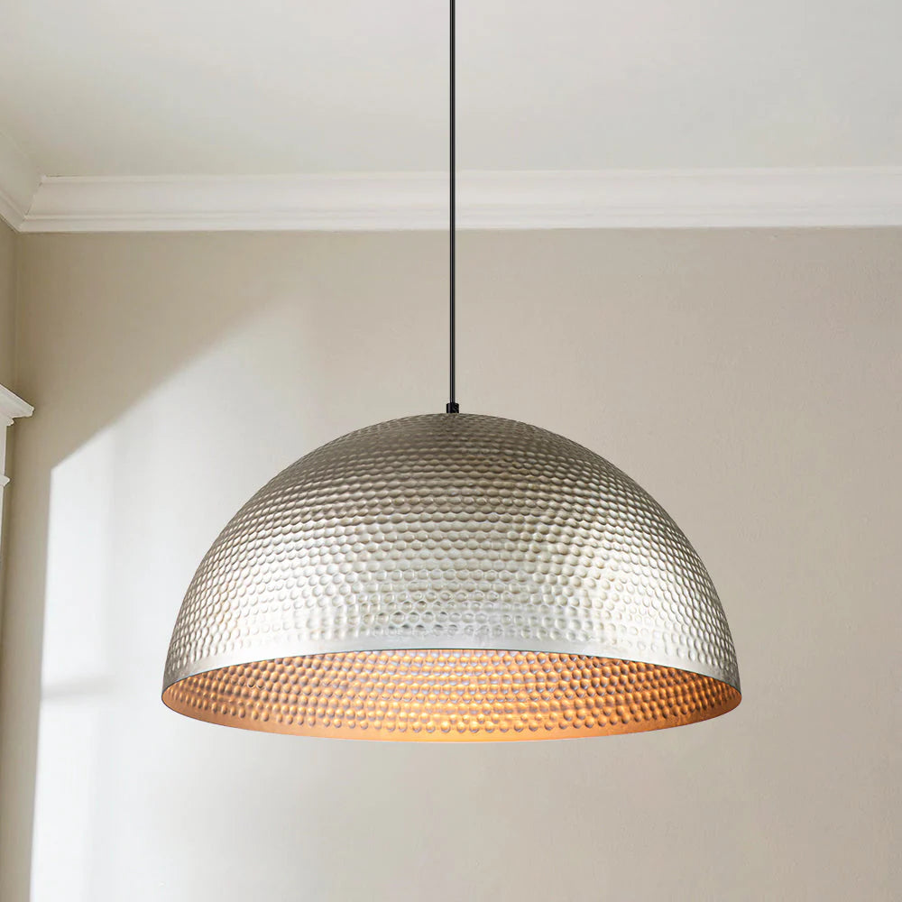 Hammered Metal Dome Farmhouse Pendant H943751