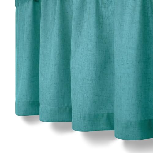 Natural Linen Cream Window Valance 3 Inch Rod Pocket Semi Sheer Light Filtering 18 Inch Length K109